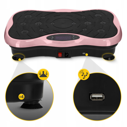 Вібраційна платформа  4FIZJO Ultra+ Black/Pink - фото №3